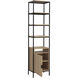 Ambrose Rustic Oak / Black Modular Bookcase, Small